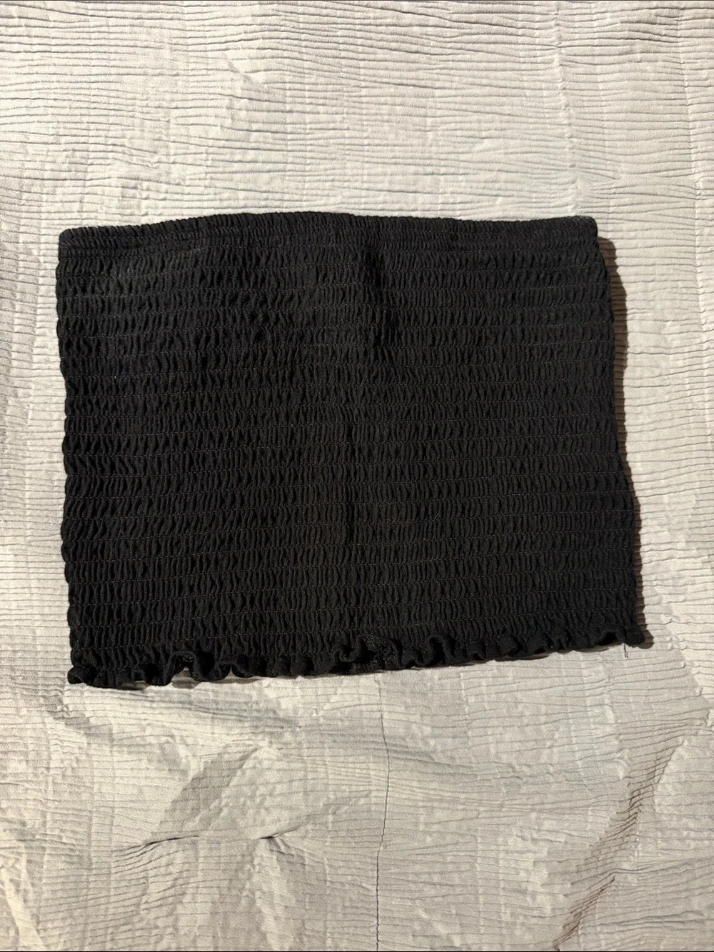 Black Smocked Tube top - Stretchy Women's Mini